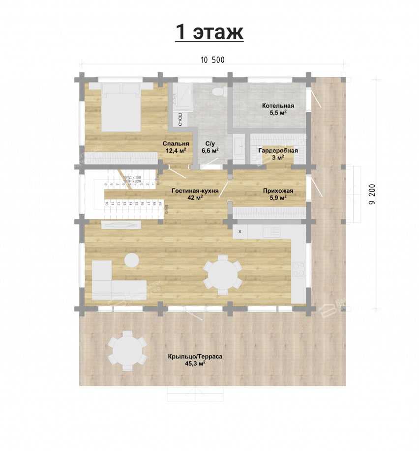 Дом из клееного бруса VZ-409